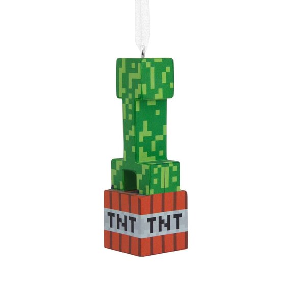 Hallmark Ornaments Minecraft Creeper on TNT Christmas Tree Ornament Decoration - Picture 2 of 11